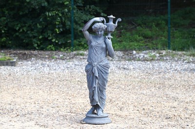 Lot 591 - A lead garden statue