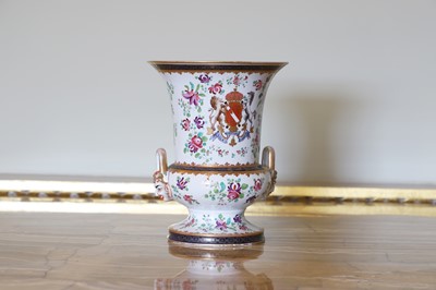 Lot 220 - A porcelain armorial urn