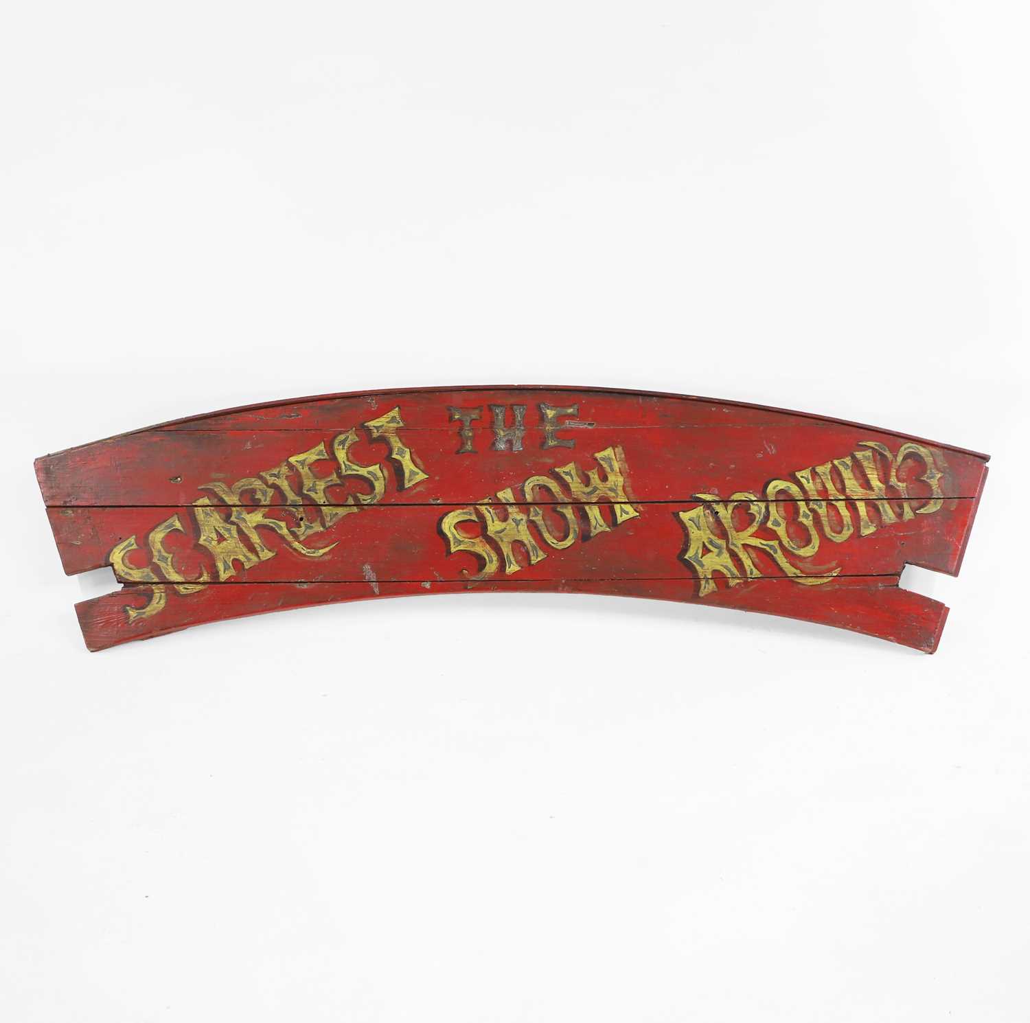 Lot 179 - 'The Scariest Show Around’ fairground panel