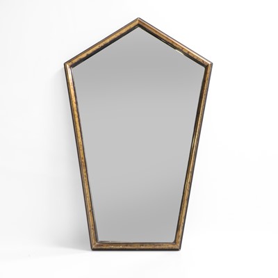 Lot 267 - A coffin-shaped mirror