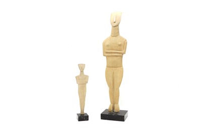 Lot 348 - Two Cycladic style composite figures