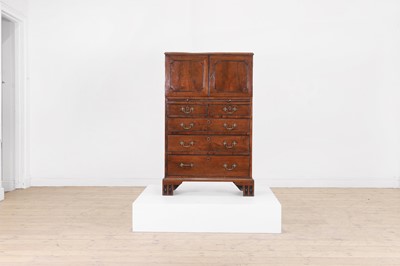 Lot 346 - A small George III-style yew secretaire