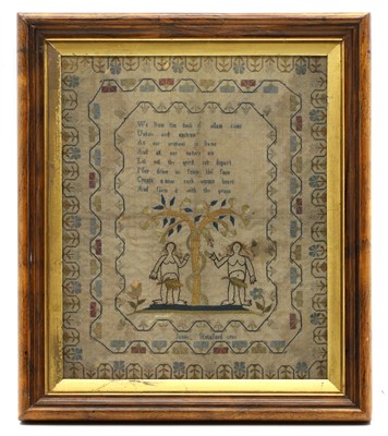 Lot 172 - A needlework sampler