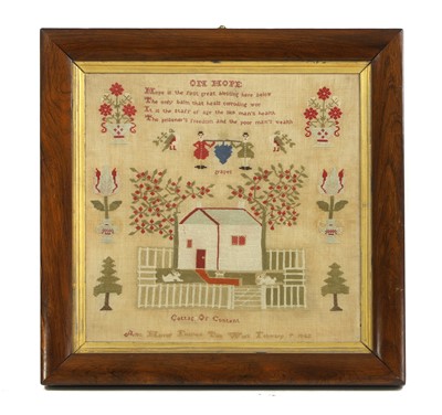 Lot 169 - A needlework sampler