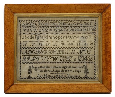 Lot 173 - A needlework sampler