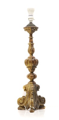 Lot 663 - A painted and parcel gilt torchère