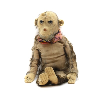 Lot 166 - A mohair and straw filled monkey