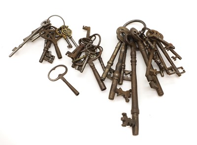 Lot 148 - A collection of iron door keys