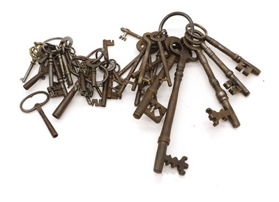 Lot 148 - A collection of iron door keys