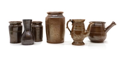 Lot 233 - A collection of brown salt glazed pottery