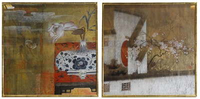 Lot 91 - A pair of modern Chinese paintings