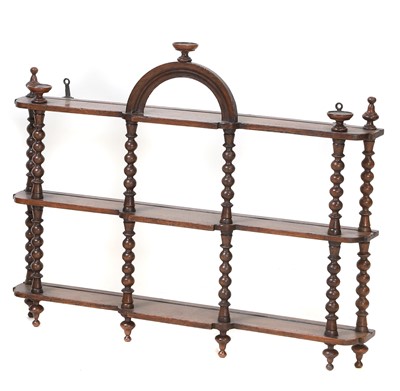 Lot 185 - A mahogany wall shelf