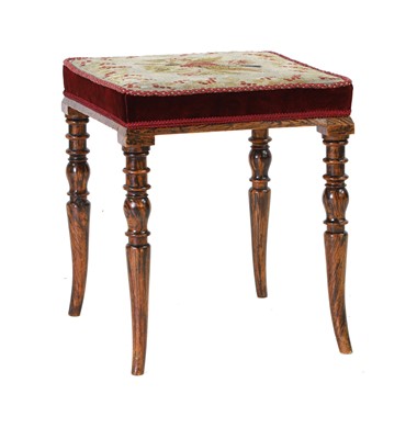 Lot 750 - A faux rosewood stool