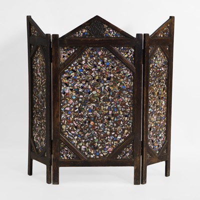 Lot 277 - A folk art fire screen