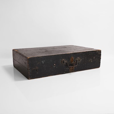 Lot 278 - A folk art hand-painted fishing box