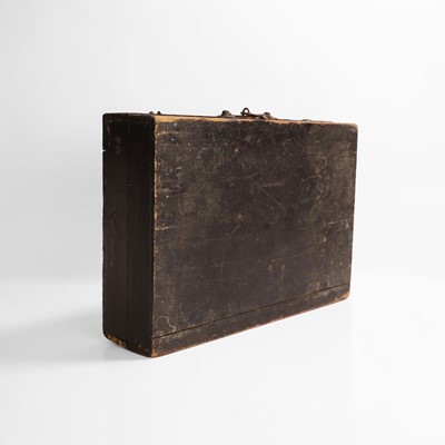 Lot 278 - A folk art hand-painted fishing box