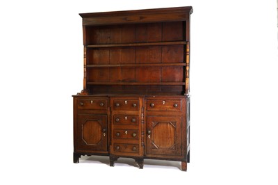 Lot 540 - A George III mahogany and oak dresser