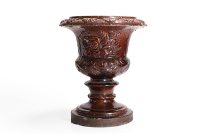 Lot 28 - A glazed ceramic urn
