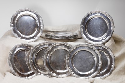 Lot 32 - A set of twelve Victorian silver second course plates