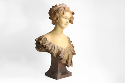 Lot 155 - An Art Nouveau terracotta bust