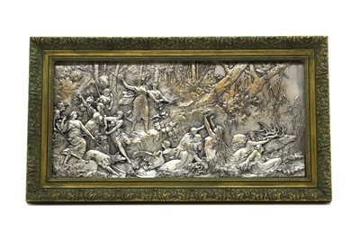 Lot 352 - A French silver plated electrogravure