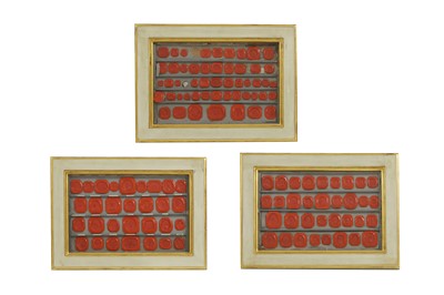 Lot 274 - Nine framed sets of wax seals