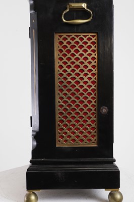 Lot 194 - A Regency ebonised and gilt brass-inlaid table or bracket clock