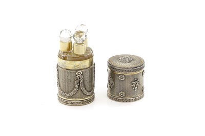 Lot 16 - A French silver scent bottle case