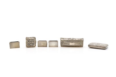Lot 21 - A group of silver boxes