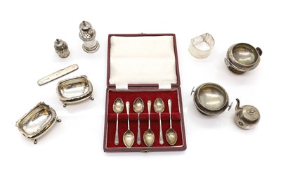 Lot 20 - A group of silver cruet items
