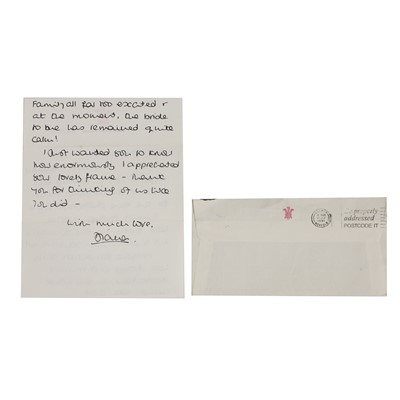 Lot 317 - Lady Diana Spencer, later HRH Diana, Princess of Wales (1961-1997)