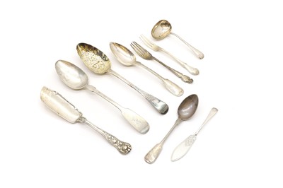 Lot 45 - A group silver flatware
