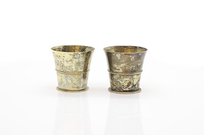 Lot 47 - A pair of silver gilt cups