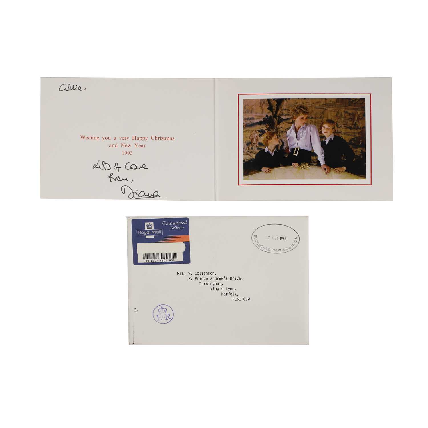 Lot 296 - HRH Diana, Princess of Wales (1961-1997)