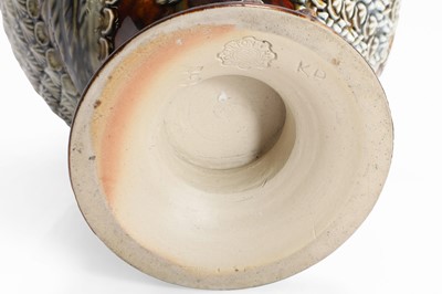 Lot 128 - A Doulton Lambeth stoneware tobacco jar and cover