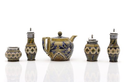 Lot 71 - A Doulton Lambeth stoneware teapot