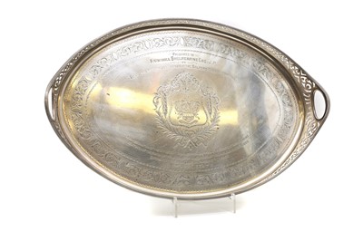 Lot 15 - A Victorian silver tray