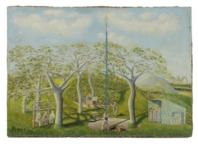 Lot 282 - A French folk art landscape