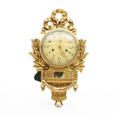 Lot 167 - A Swedish gilt cartel clock