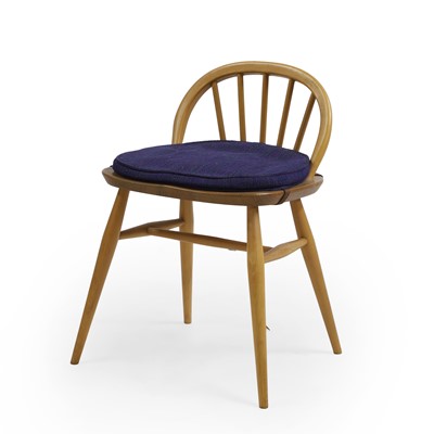 Lot 416 - An Ercol elm dressing table and stool