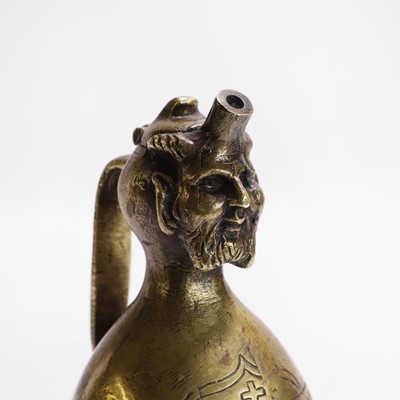 Lot 38 - A European bronze copy of a devil aquamanile
