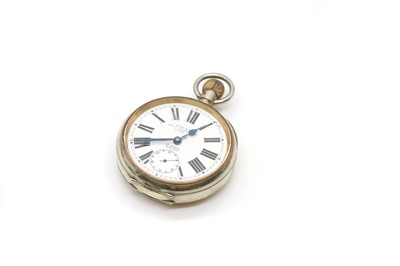 Lot 54 - A Goliath silver plated pocket watch