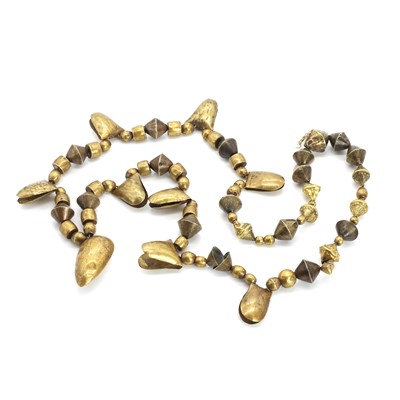 Lot 295 - A Pre-Columbian gold bead necklace