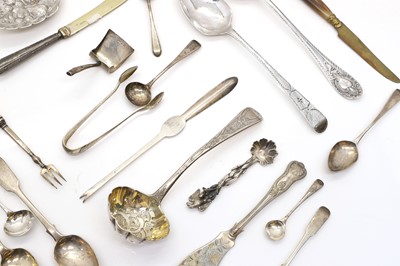 Lot 79 - A collection of silver flatware