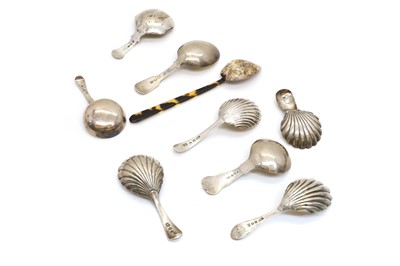 Lot 99 - A group of silver caddy spoons
