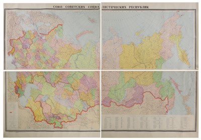 Lot 218 - A two-part Soviet poster