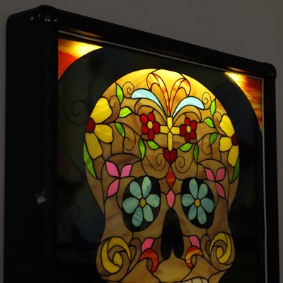 Lot 260 - A 'Day of the Dead' skull light box