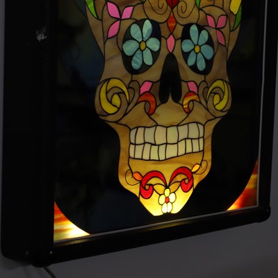 Lot 260 - A 'Day of the Dead' skull light box