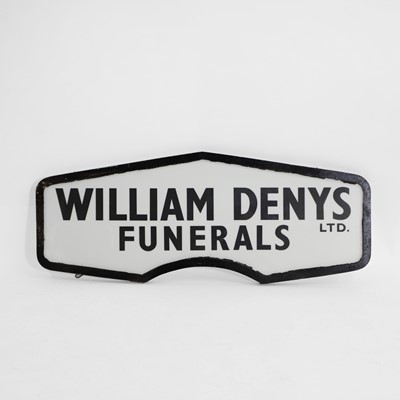 Lot 263 - A 'William Denys Funerals Ltd.' sign