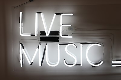 Lot 108 - A 'Live Music' sign